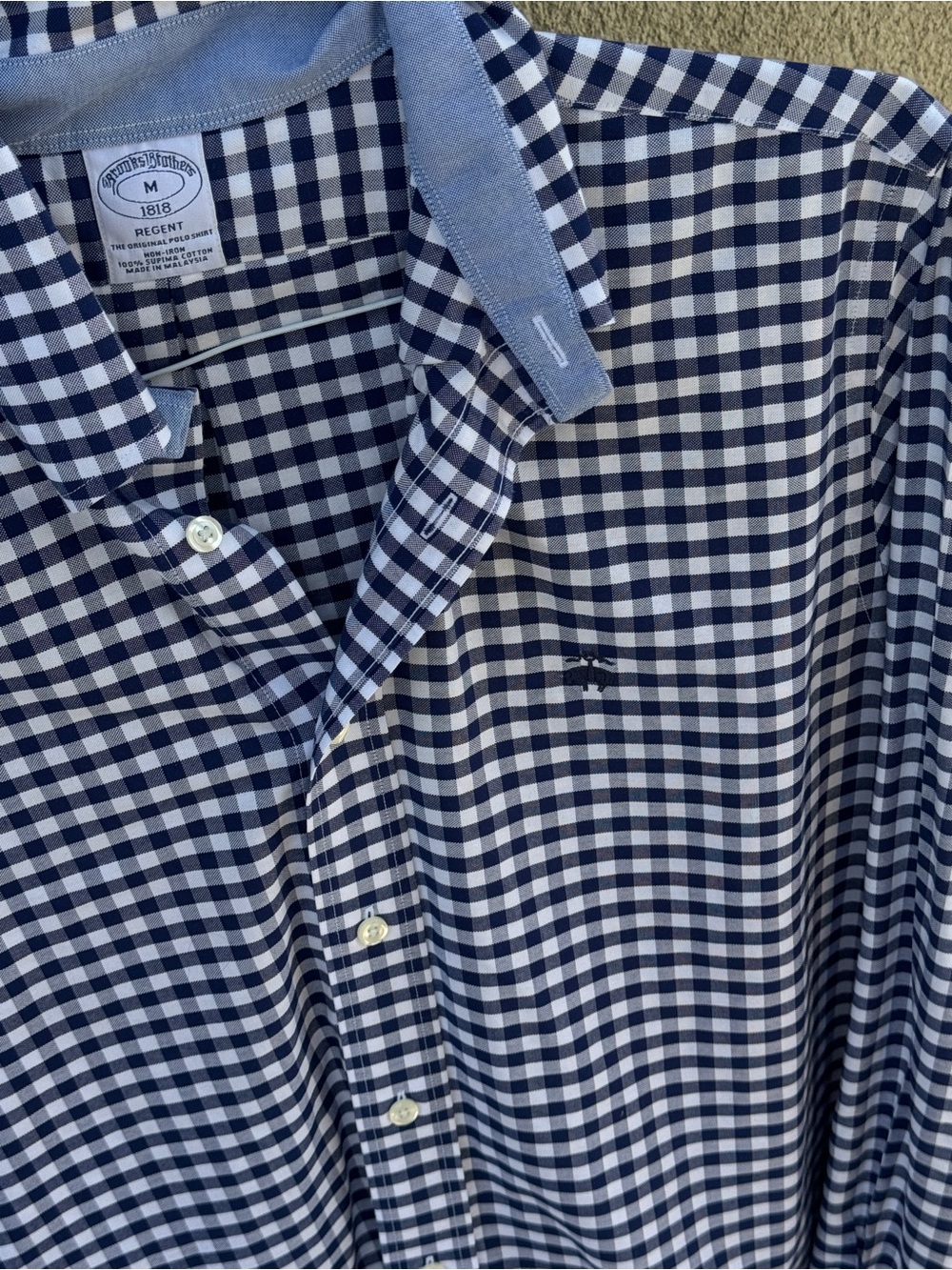 Brooks Brothers Blue Gingham Button Down
